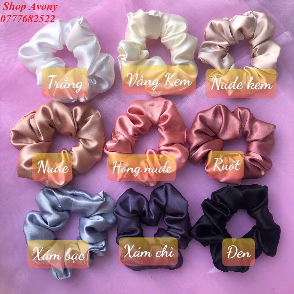 Cột tóc vải Scrunchies HOT gam màu sang