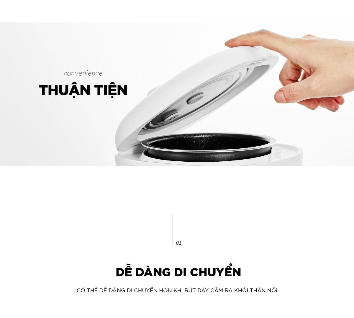 Nồi cơm điện Mini Cuckoo 0.36L CR-0255MW - Lòng nồi chống dính- Hàng chính hãng