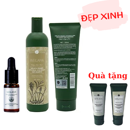 Combo Dầu Gội Xả Ngăn Ngừa Rụng Tóc Weilaiya Tinh Chất Gừng Hà Thủ Ô và Serum Mọc Tóc Weilaiya 5ml - Tặng Kèm Gội (Xả) Mini Weilaiya Ngẫu Nhiên