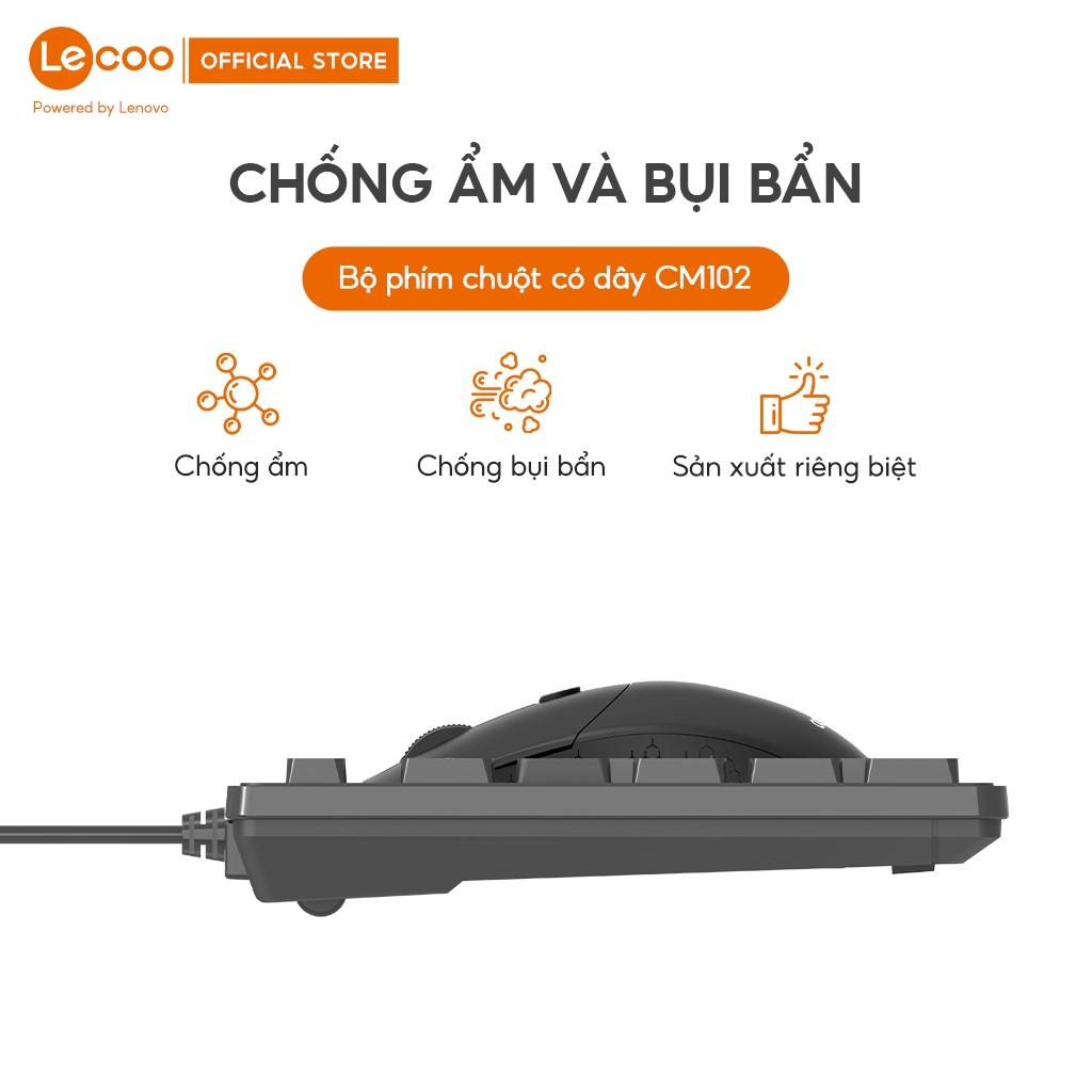 Bộ bàn phím chuột có dây Lecoo CM102, tiện dụng cho văn phòng - BH 24 tháng, Hàng nhập khẩu