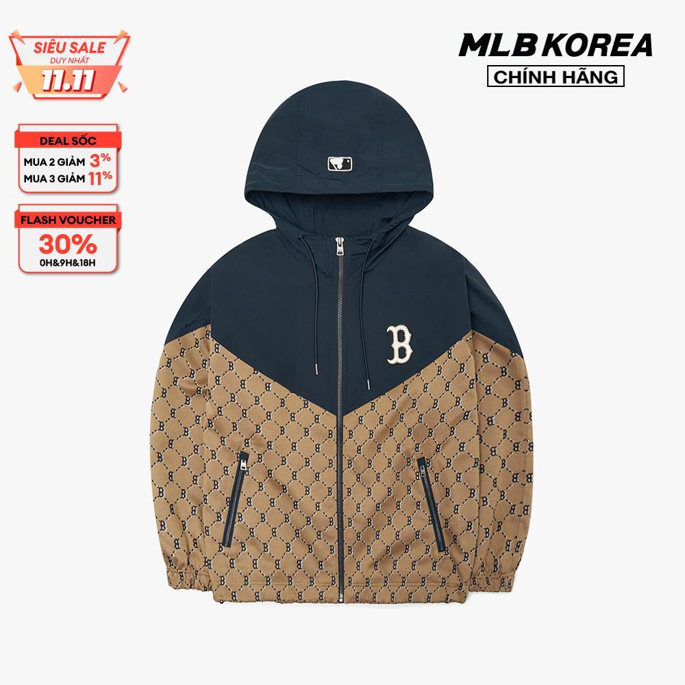 MLB - Áo khoác tay dài phối mũ trùm Dia Monogram Blocking 3AWJM0224