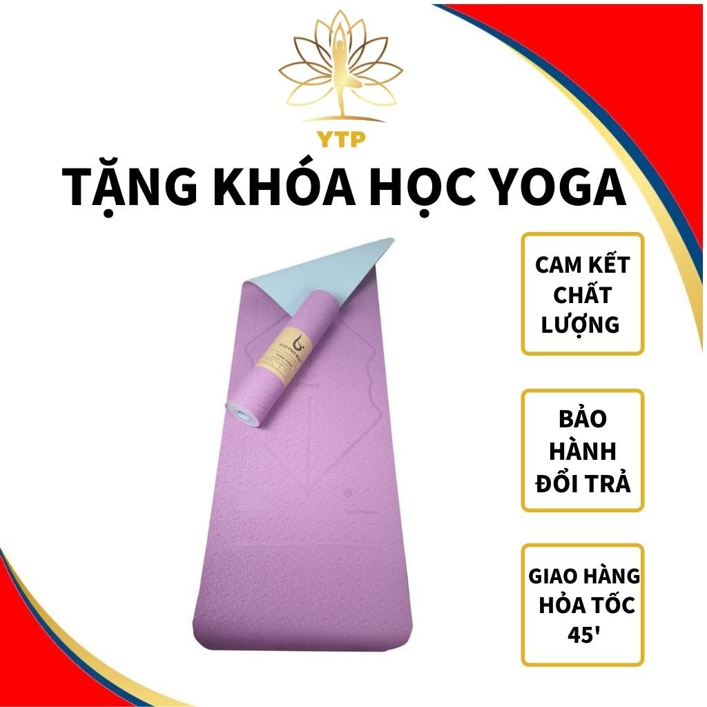 Thảm Tập Yoga Cao Cấp ECO PRO Định Tuyến,Chống Trượt TPE 6Mm, Hai Màu Đẹp,Bám Sàn T ốt, Tặng Túi Và Dây, ONEFFIT