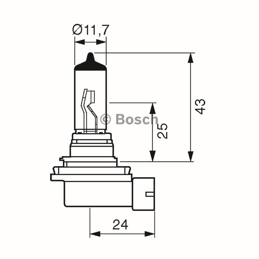 Bóng đèn Halogen Bosch H11 12V 55W 0986AL1530HZT