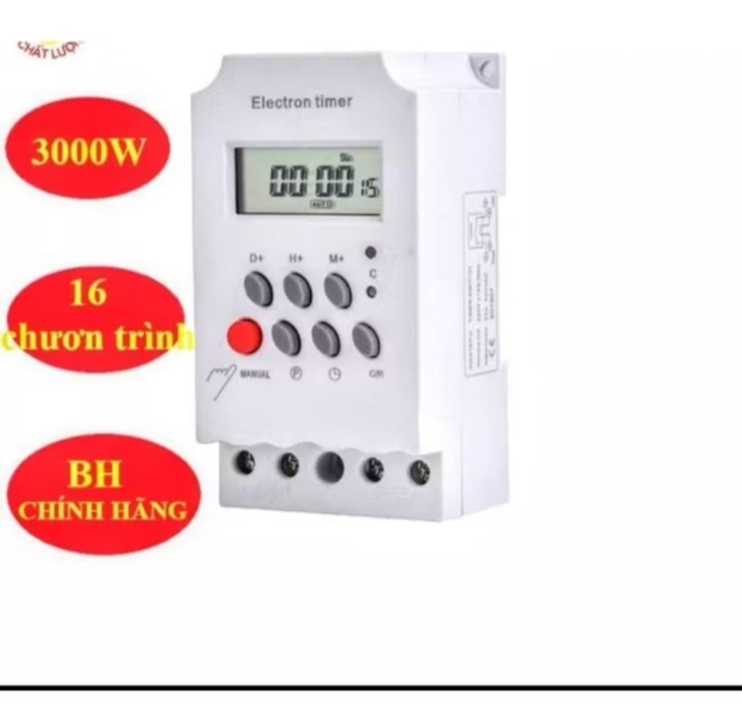 1 BỘ HẸN GIỜ TỰ ĐỘNG BẬT TẮT CÁC THIẾT BỊ ĐIỆN NHƯ MÁY BƠM NƯỚC BÓNG ĐÈN