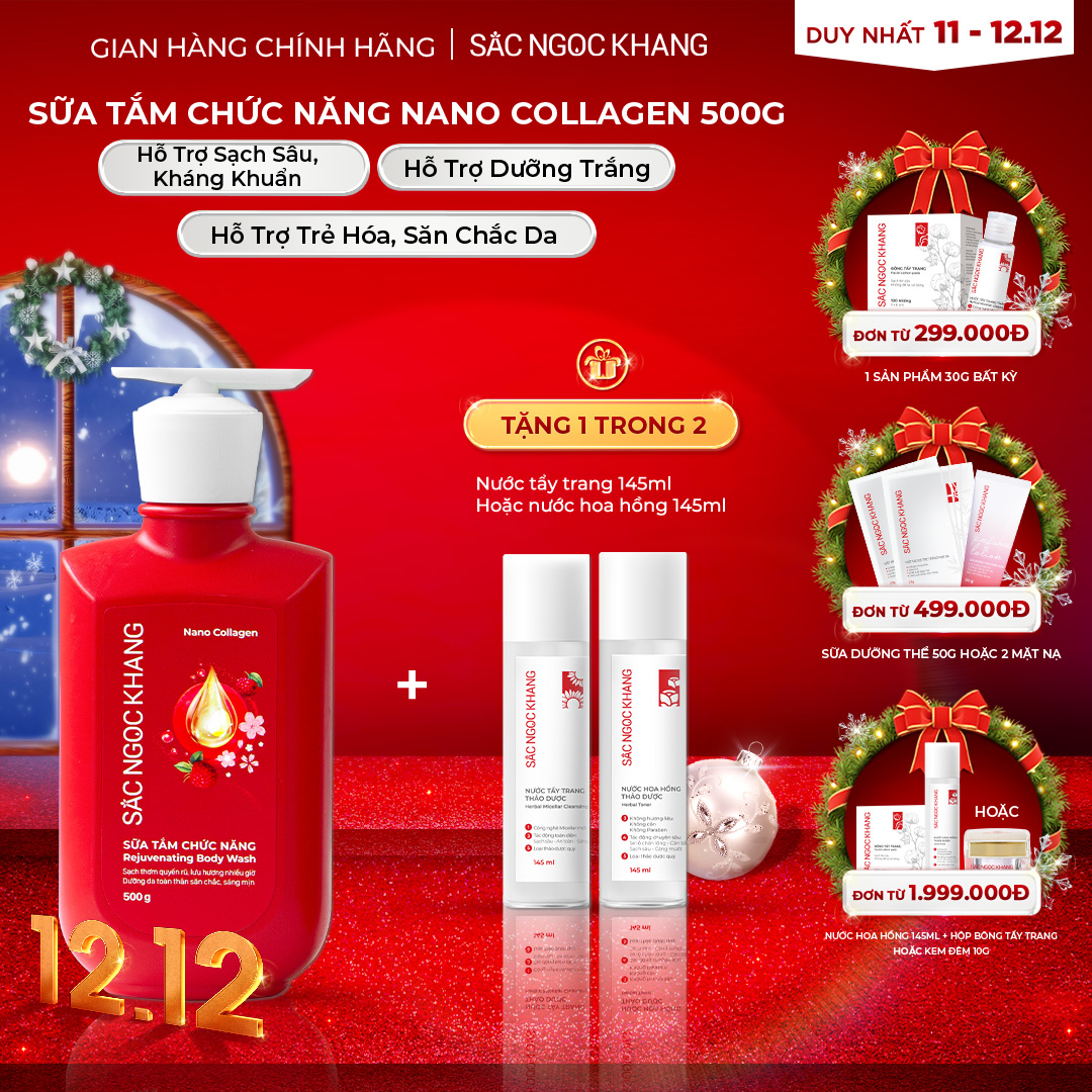 Sữa Tắm Chức Năng Nano Collagen Sắc Ngọc Khang 500g