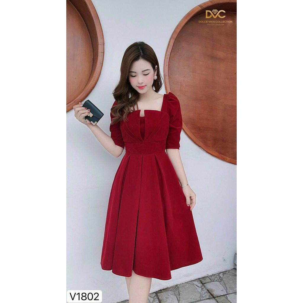 Váy đầm xòe tay lỡ thời trang dạ hội dự tiệc công sở