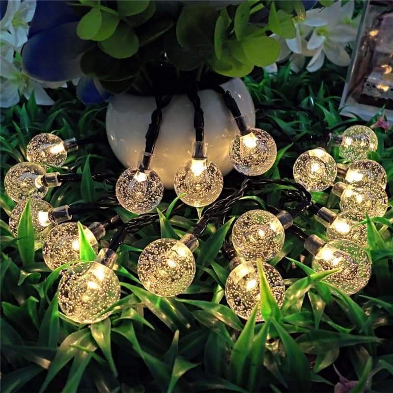 Đèn nháy bi bọt nước, dây led tròn nhỏ dài 10m, 40 bóng, trang trí nhà cửa lung linh