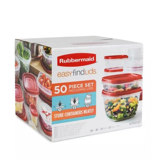HỘP NHỰA ĐỰNG THỰC PHẨM Rubbermaid Easy Find Lids NẮP ĐỎ