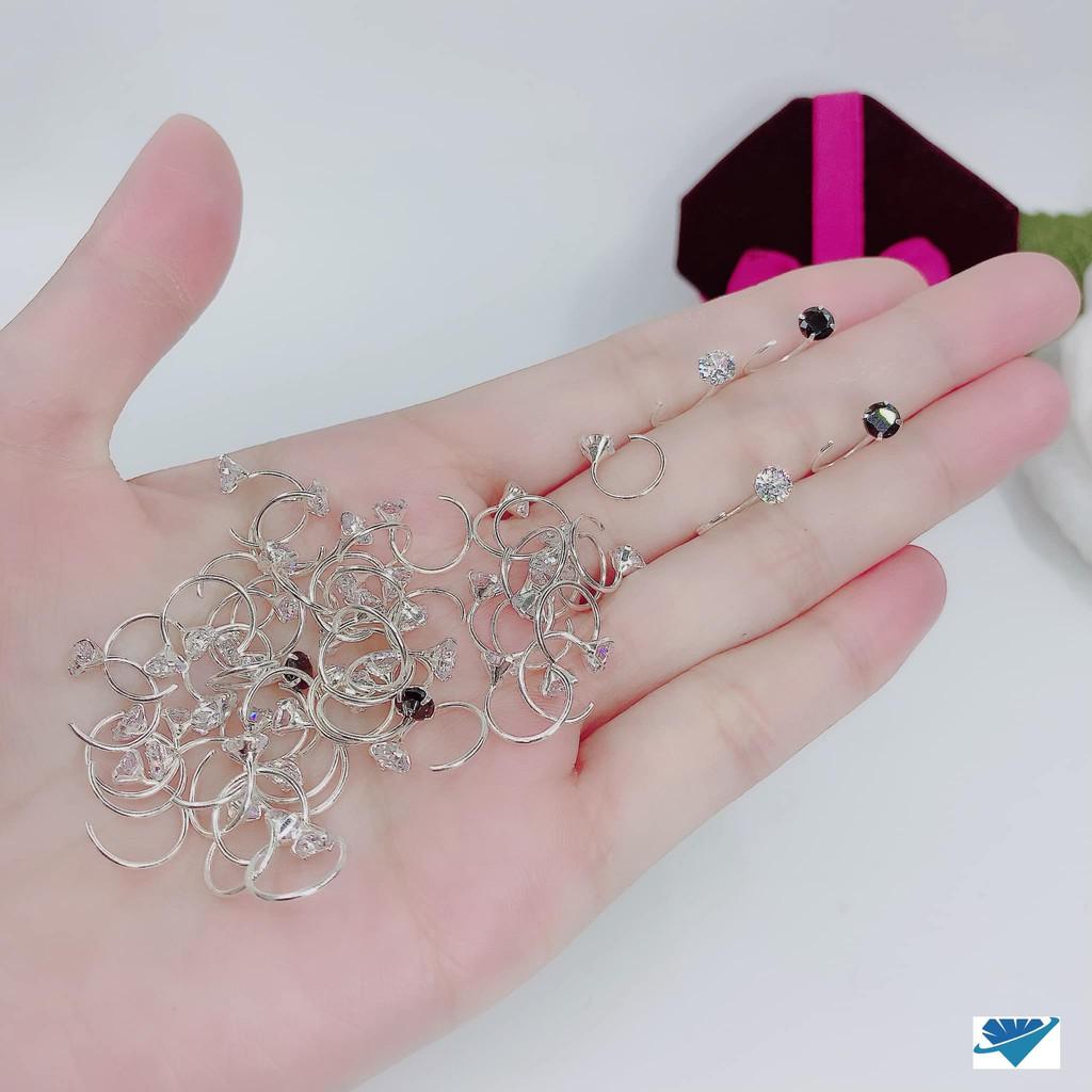 Free ship bông móc nụ đá bạc ta nhỏ xinh cho nữ