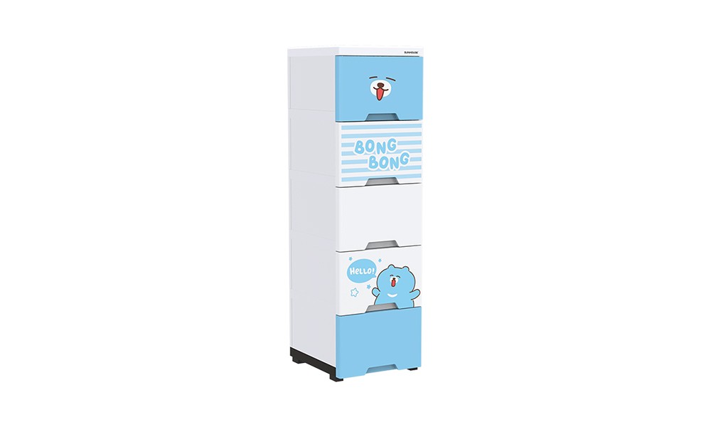 Tủ nhựa trẻ em 5 ngăn Happy Kids SUNHOUSE KS-CA343B5 - Hàng chính hãng