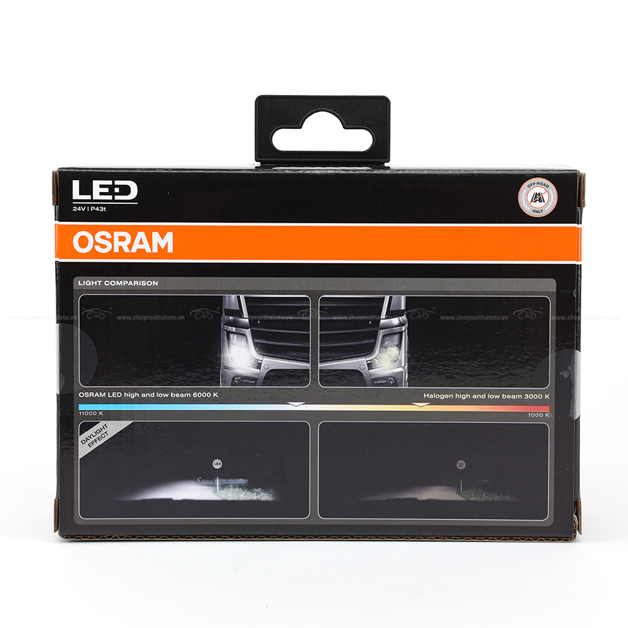 Combo 2 Bóng Đèn Led HLT OSRAM H4 64196DWS 24V 15/15W