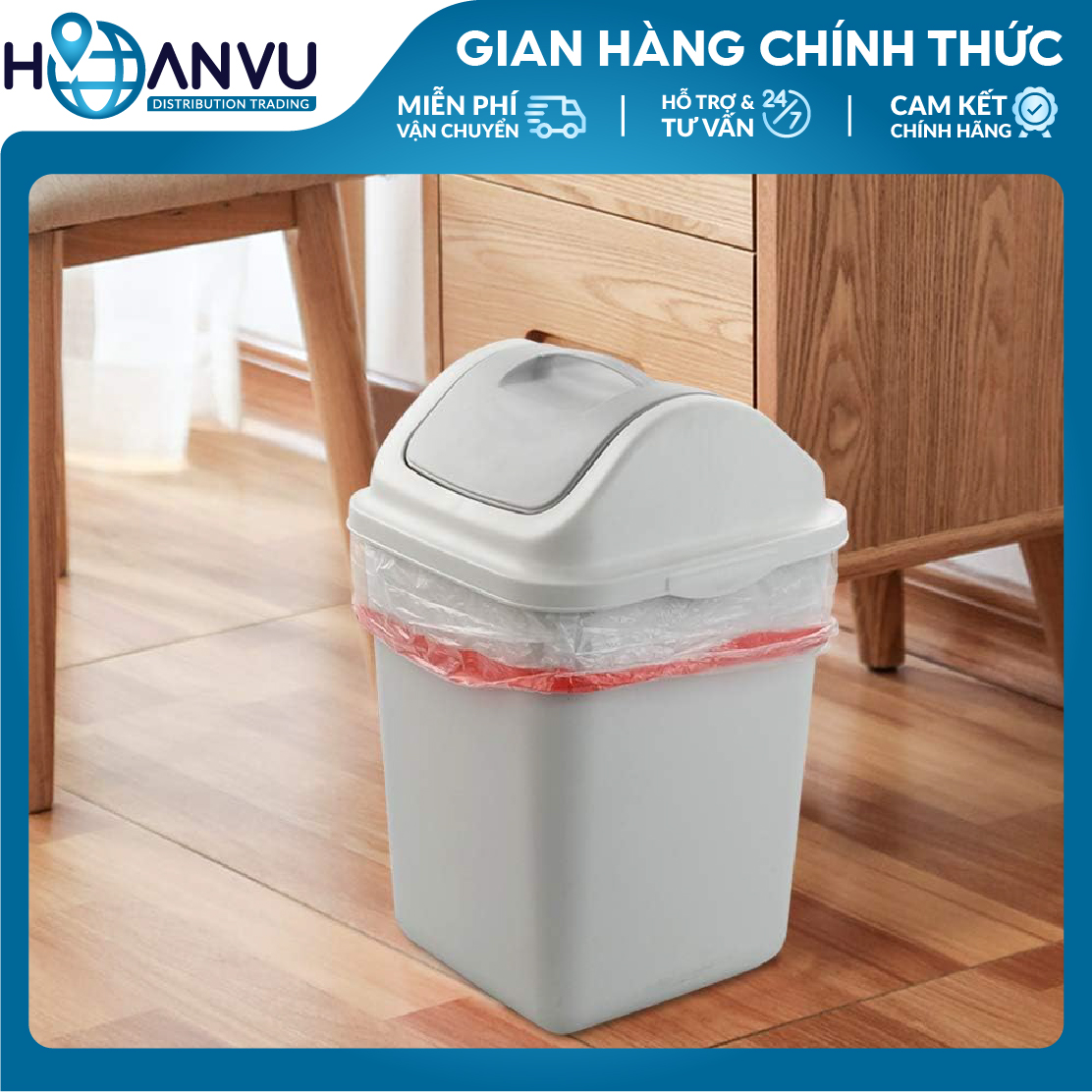 Cuộn 15-50 Túi Rác Có Dây Rút TP Plastic Siêu Tiện Lợi