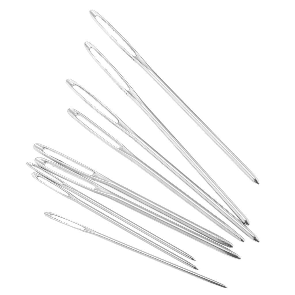2-5pack 9pcs Large-eye Blunt Stitching Needles Hand Sewing Knitting Needle with