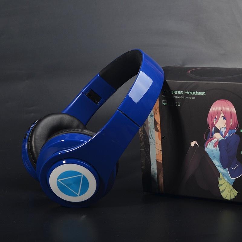 Tai nghe chơi game âm thanh nổi Bluetooth có thể gập lại 2 trong 1 5.0 hình nakano sankan miku Nhật Bản