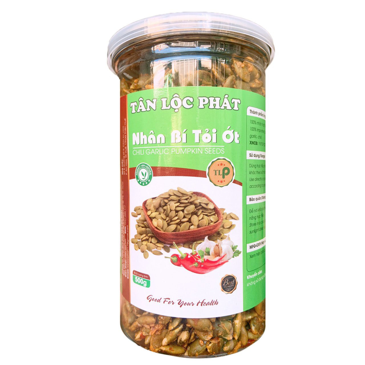 500G NHÂN HẠT BÍ XANH RẢNG TỎI ỚT HÀNG CAO CẤP TÂN LỘC PHÁT