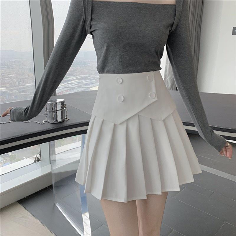 Chân váy xếp ly 4 khuy thời trang 5334