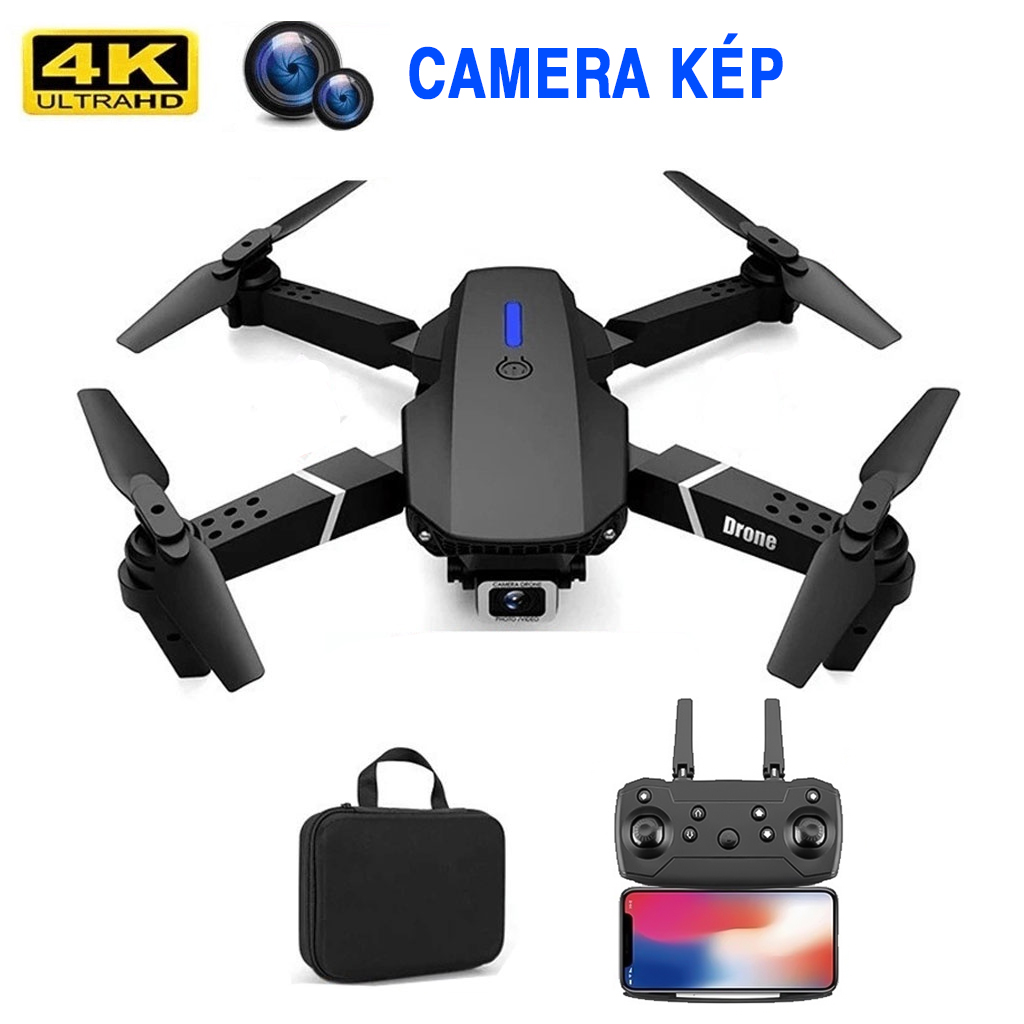 Máy Bay Điều Khiển Từ Xa Flycam E88 Camera Kép Quadcopter UAV Với Bản Nâng Cấp 720P / 1080P / 4K HD FPV GPS WiFi