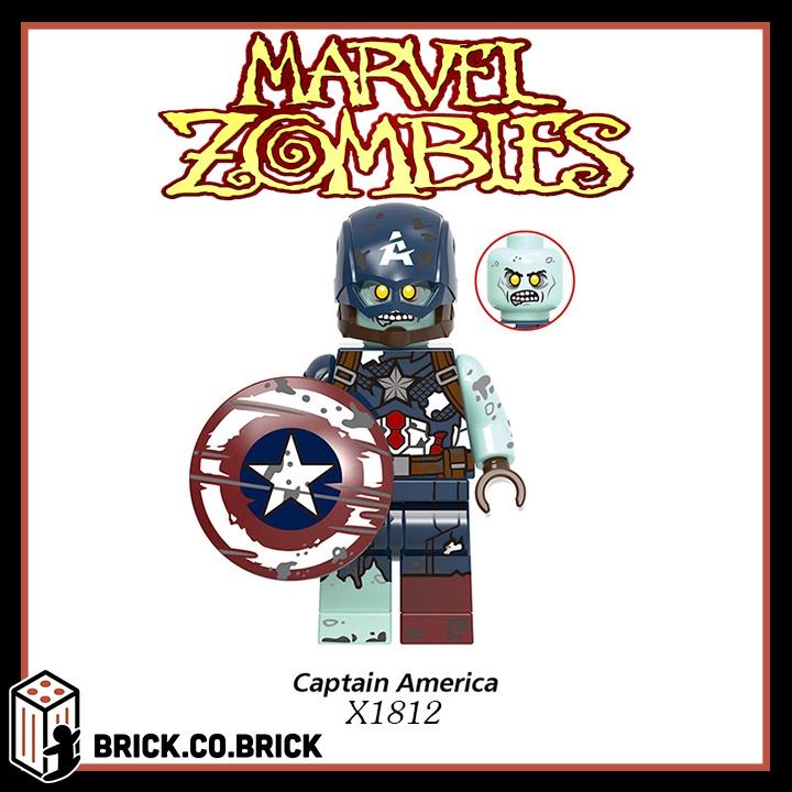 Đồ Chơi Sáng tạo Zombies Lắp Ráp Minifig Siêu Anh Hùng Zombie What if Bản Mới Nhất X0325 Captain Doctor Strange