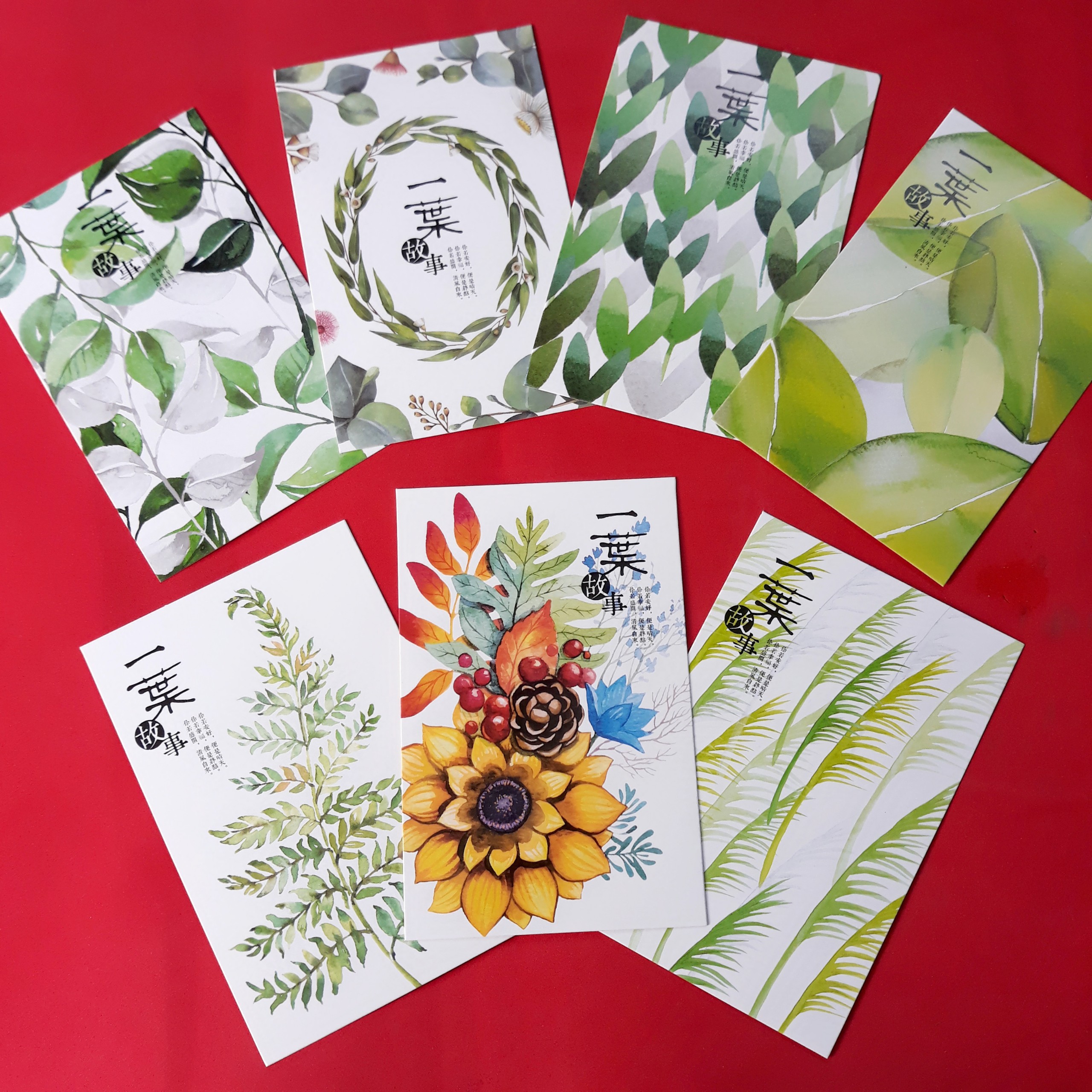 Hộp 36 Post Card Chủ Đề Hoa Lá