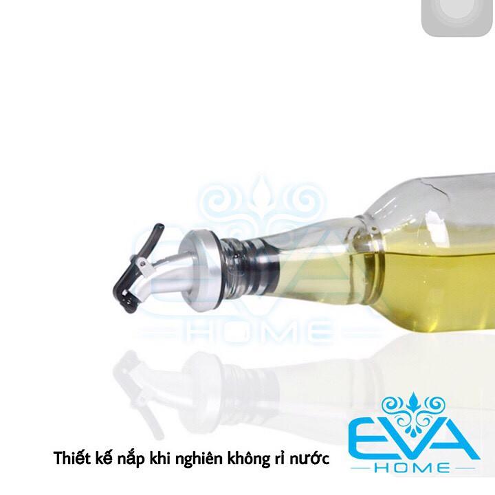 Chai Thuỷ Tinh Tròn Đựng Dầu ăn Oil Can Có Vòi Chiết Rót Tiện Lợi 500 Ml