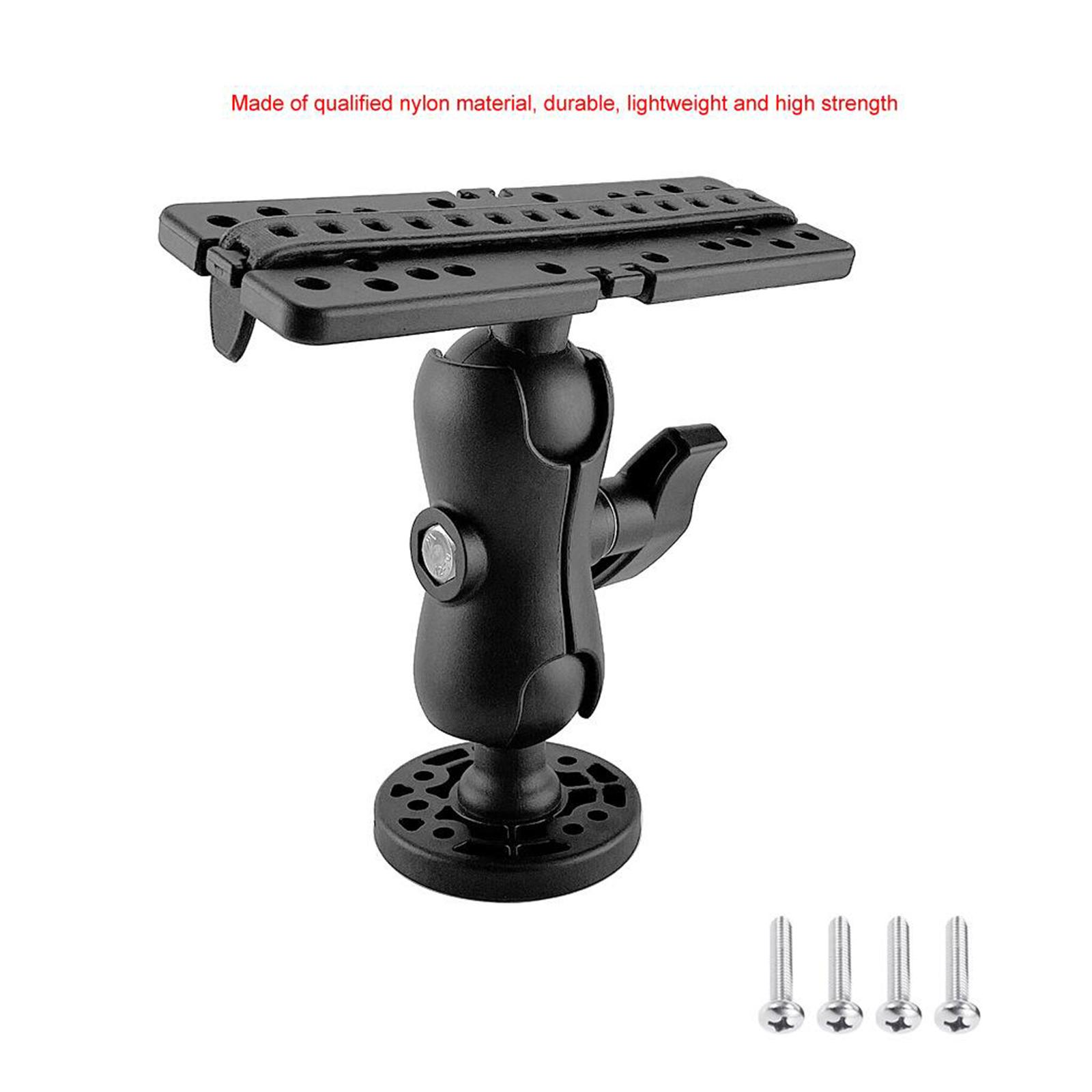 Black Fishfinder Mount Base Mounting Plate Kayak Accessories for Garmin