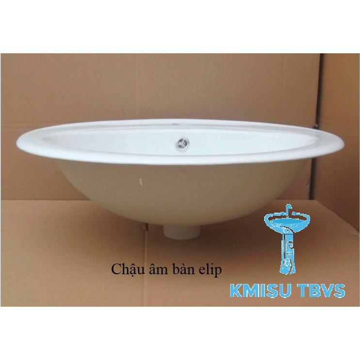 Chậu rửa mặt âm bàn elip. Kmisu thiết bị vệ sinh