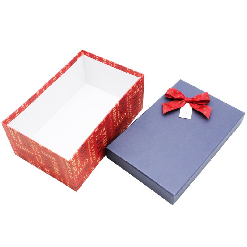 Hộp Quà Có Nơ - Nắp Rời - Size 22 x 14 cm - Linh Lan N221409MI-N2