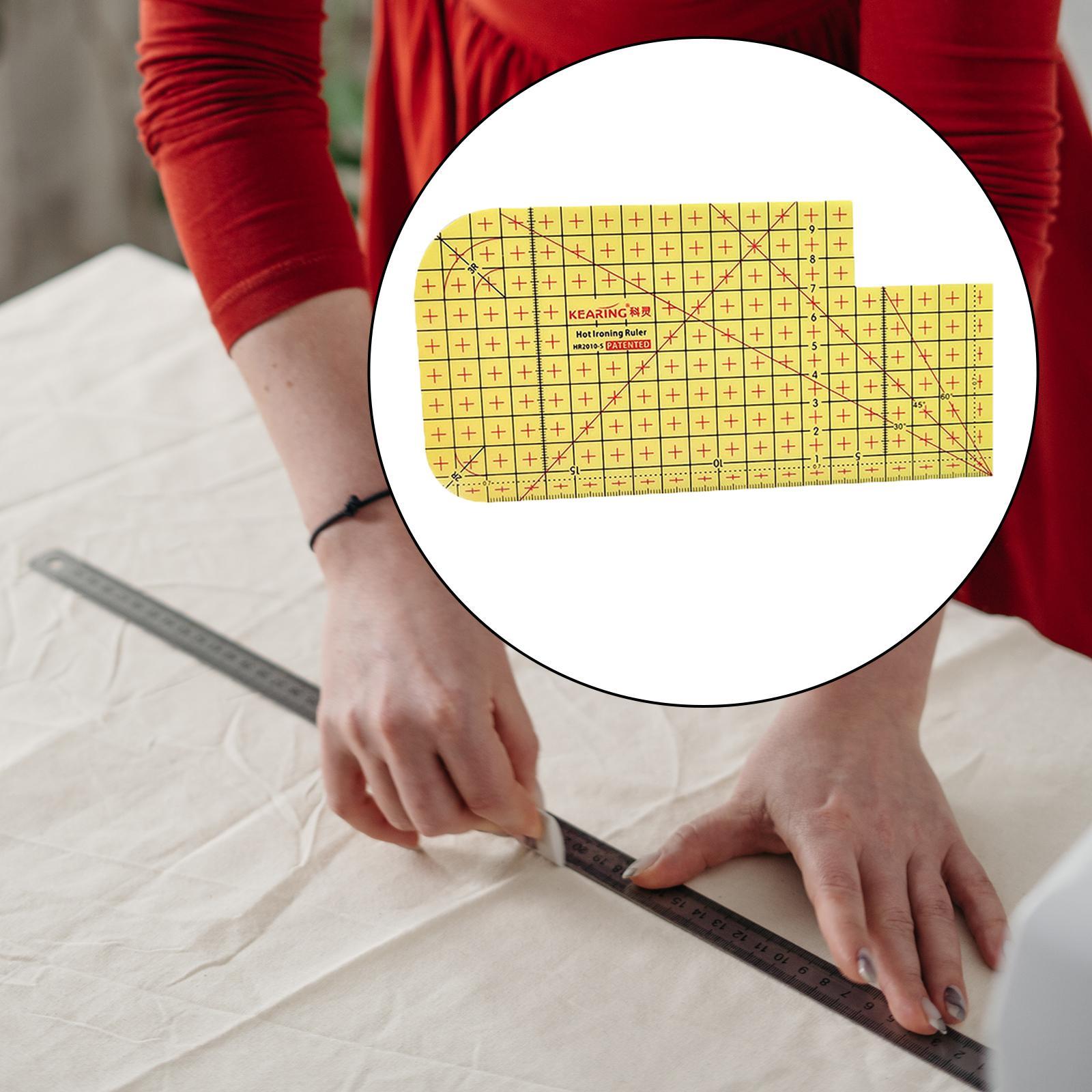 Plastic Hot Hemmer Ruler, Ironing Ruler Hot Ironing Measuring Ruler for Clothing Making