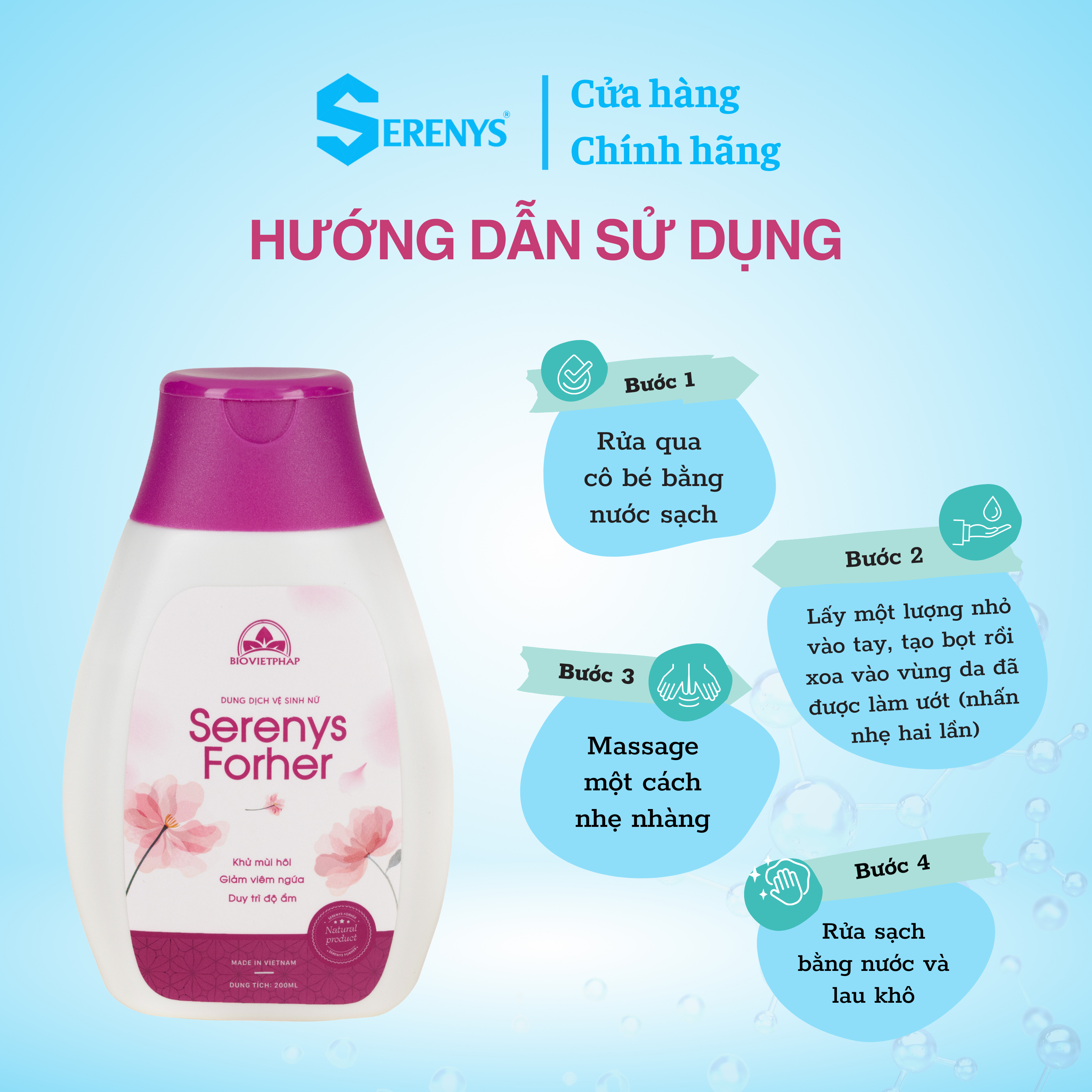 FEMININE WASH SERENYS FORHER 200ML