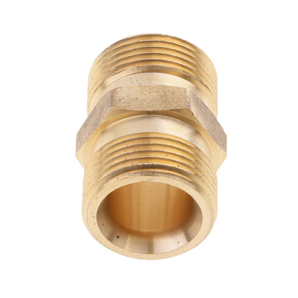 2pcs M22x 1.5mm Hole Male Socket Brass Pressure Washer Quick Connect Fitting