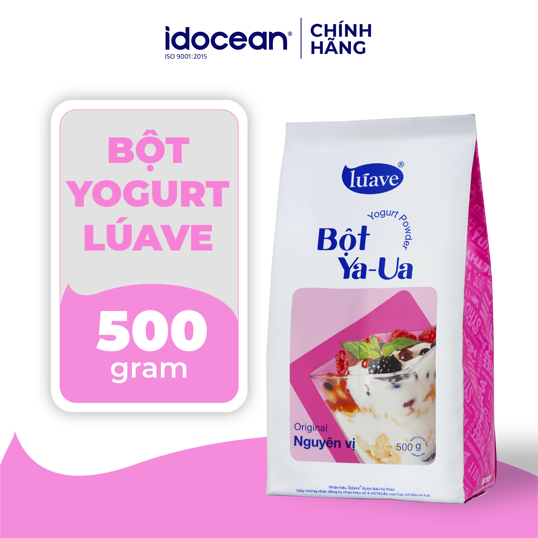 Bột Sữa Chua LÚAVE - Bột Yogurt/ Yaua  500g (Thay Thế Được Sữa Chua Truyền Thống, Làm Sinh Tố, Đá Xay, Yaua)