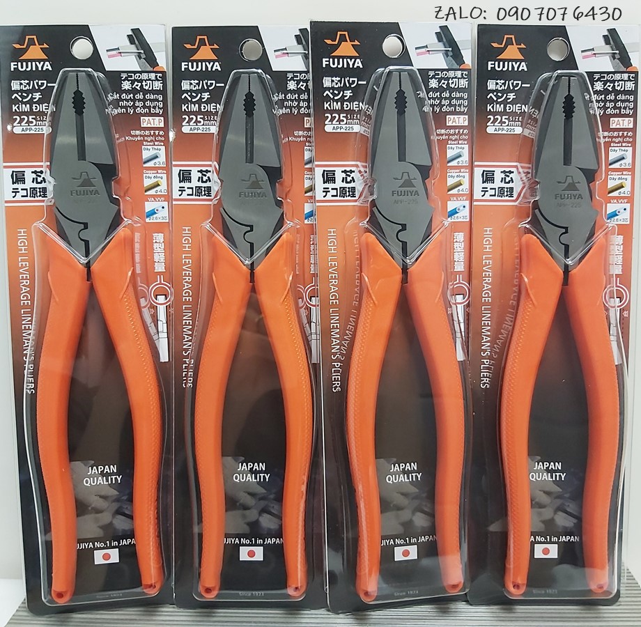 Kìm điện tác động mạnh cách điện Fujiya APP-225 9inch / 225mm công nghệ Nhật Bản