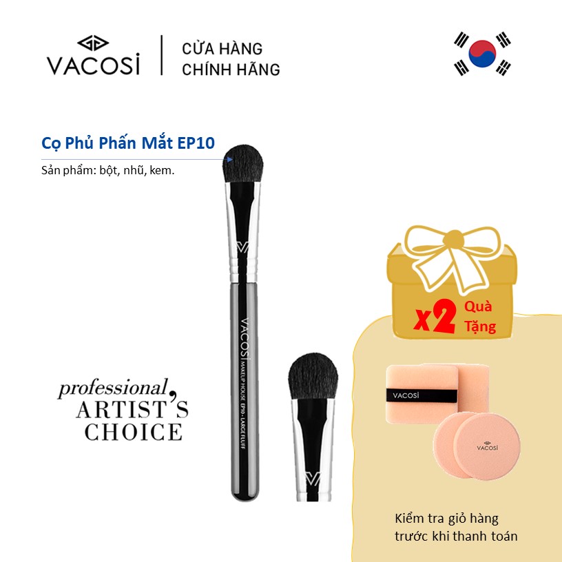 Cọ Tán &amp; Phú Phấn Mắt / Kem Lót Mắt PRO VACOSI - EP10 Large Fluff