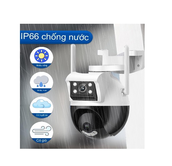 Hình ảnh Camera Wifi Yoosee PTZ 2 Mắt Xoay 360 Độ - Đàm Thoại 2 Chiều - Báo Động Chống Trộm - Ban Đêm Có Màu - hàng nhập khẩu