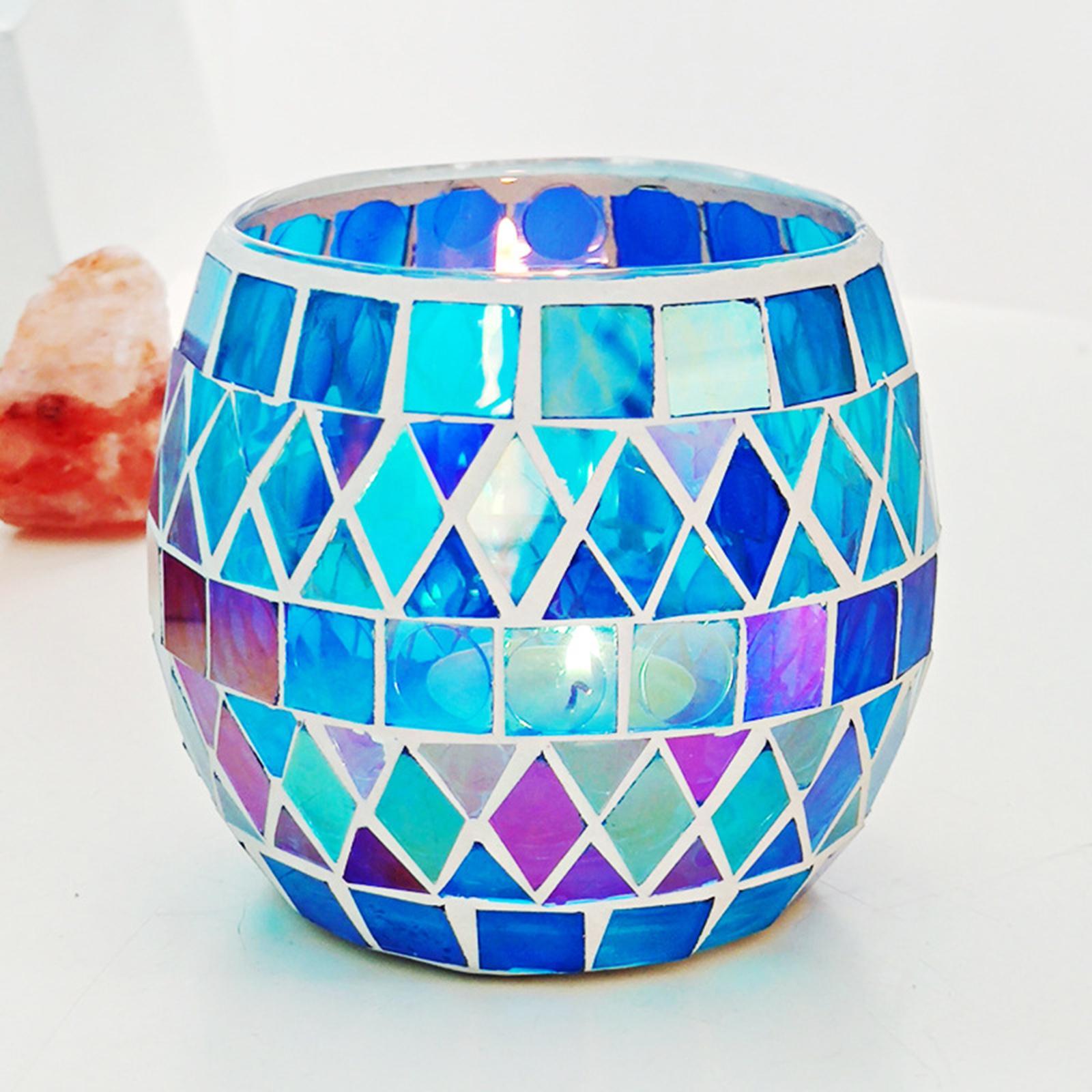 Mosaic Candle Holder Tea Light Holder for Gift Dining Room Home Ornament