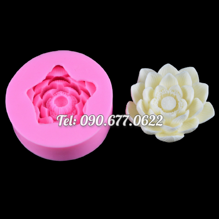 Khuôn silicone làm rau câu hoa sen đại đóa loại 11 cm - Mã số 1725
