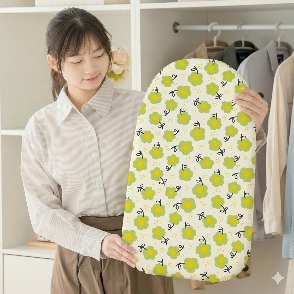 Bàn Ủi Quần Áo Gấp Gọn Lót Vải Chống Bỏng, Cầu Để Là Khô Quần Áo Dáng Ngồi Tiện lợi -mầu ngẫu nhiên