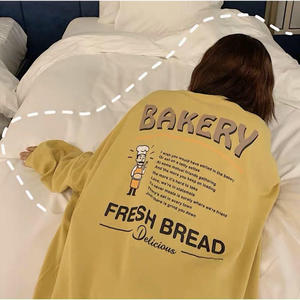 Áo phông, áo thun nam nữ form rộng tay DÀI Unisex FRESH BREAD Từ 50-70kg