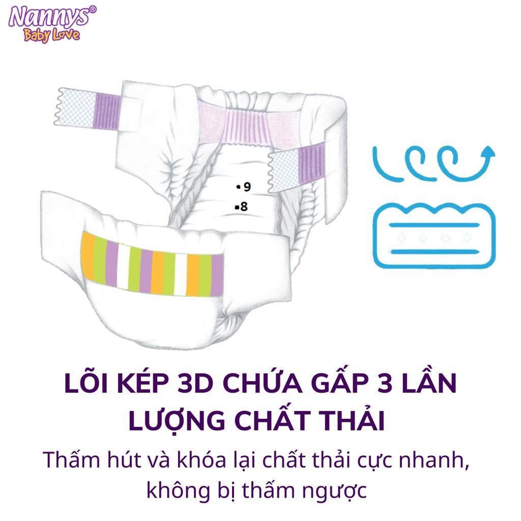 Tã/ bỉm DÁN Nannys S/M/L/XL/XXL 50 miếng (Cho bé 2-25kg)