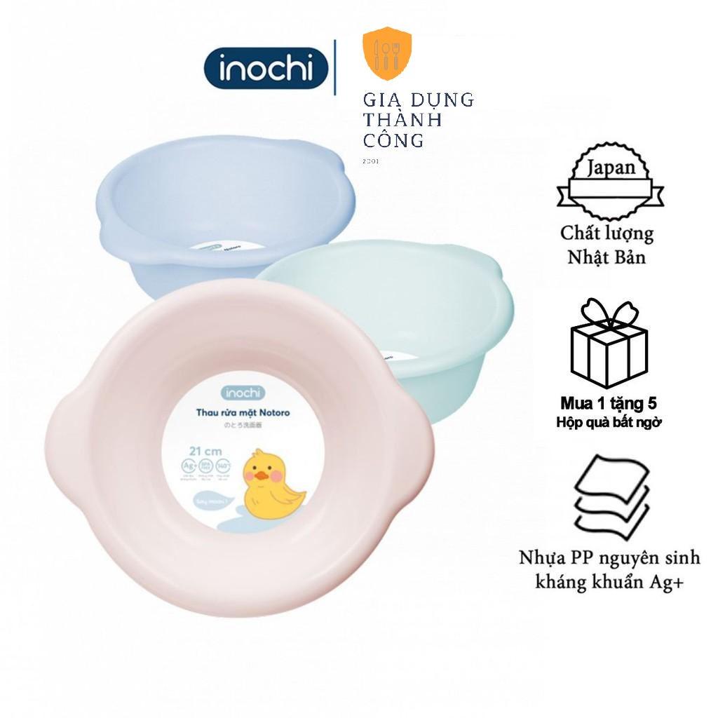Thau rửa mặt -cho trẻ em nhựa nguyên sinh kháng khuẩn Ag+ cao cấp Notoro inochi 21/27/32 cm TRM01