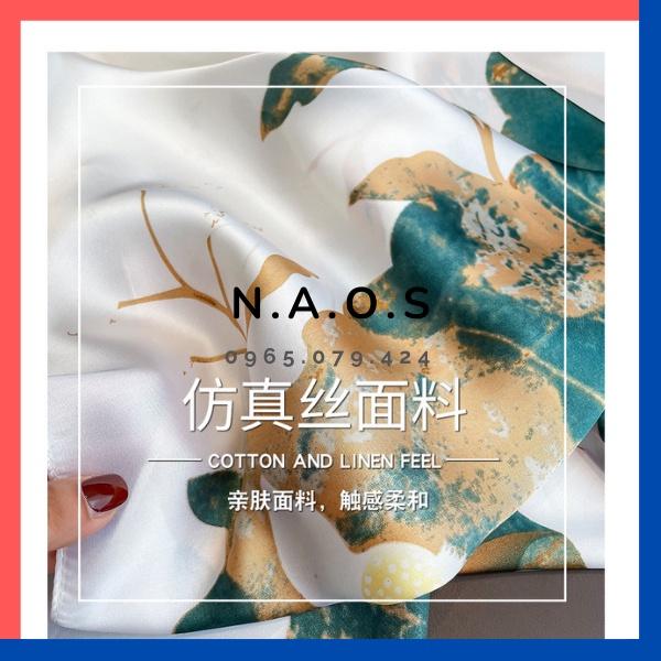 Khăn choàng lụa dài đi biển, đi du lịch- Khăn lụa satin nữ thời trang dáng dài 90x180 quàng cổ-NAO06