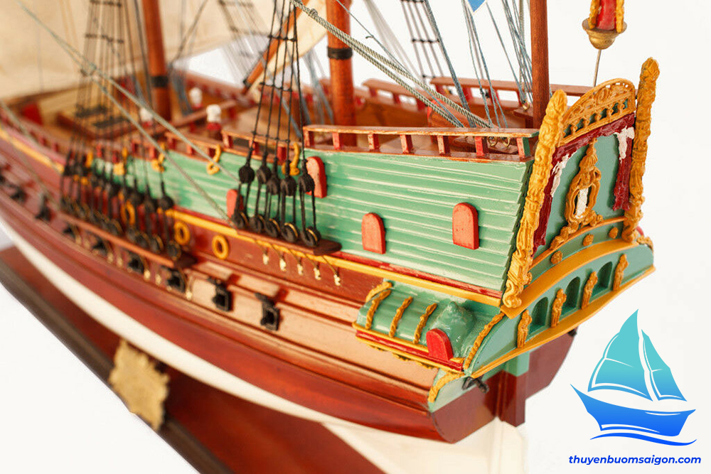 Mô hình thuyền buồm gỗ trang trí nhà cửa Batavia dài 90cm (hàng cao cấp, lắp ráp sẵn)