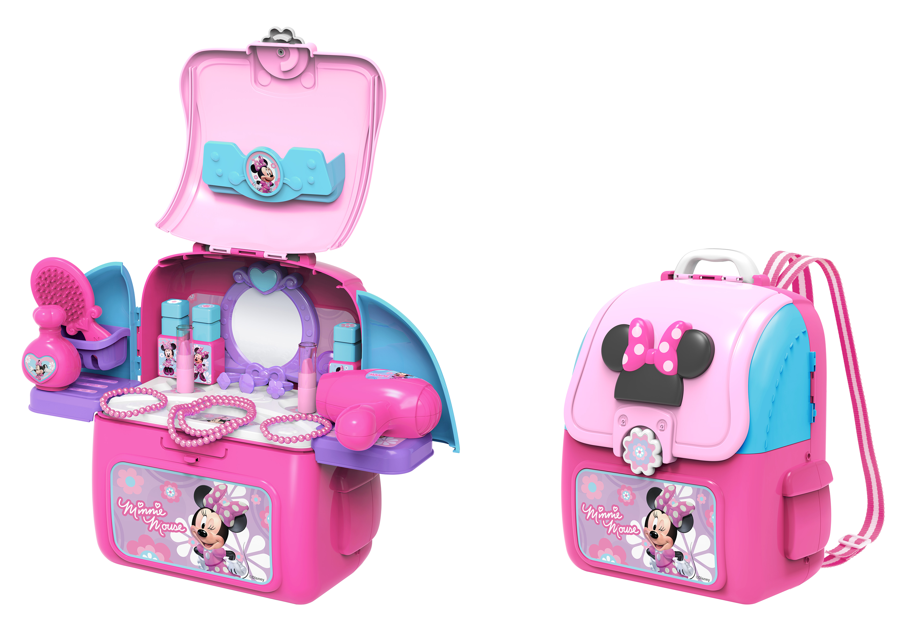 EODS008-963A Bộ ba lô đeo làm đẹp Minnie (KT 23.8x14.5x26.5cm)