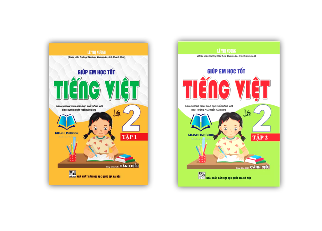 Sách - Combo Giúp em học tốt tiếng việt 2 tập 1 + 2 (dùng kèm sgk cánh diều)