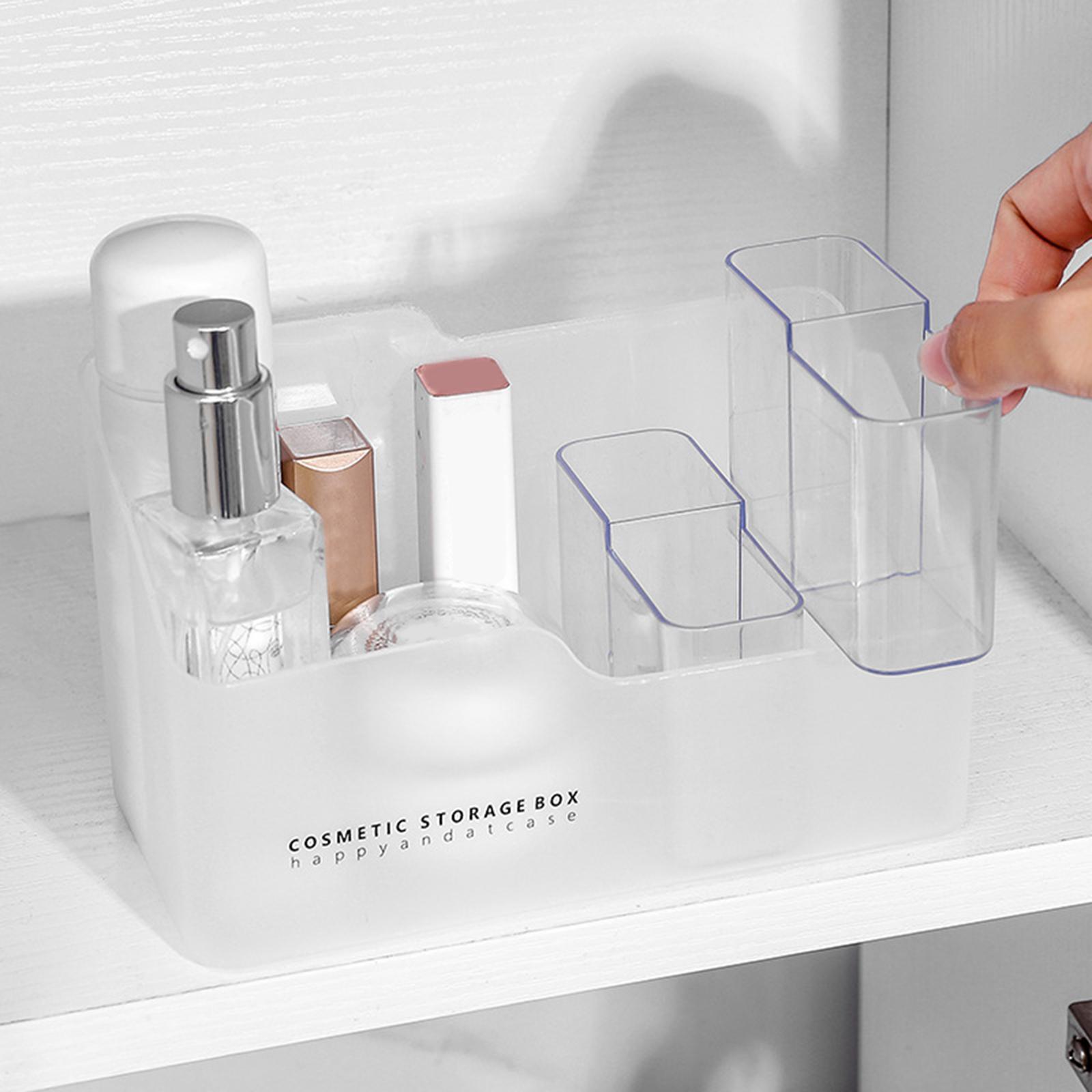 Cosmetics Organizer Makeup Box Jewelry Storage for Perfume Remote Control White