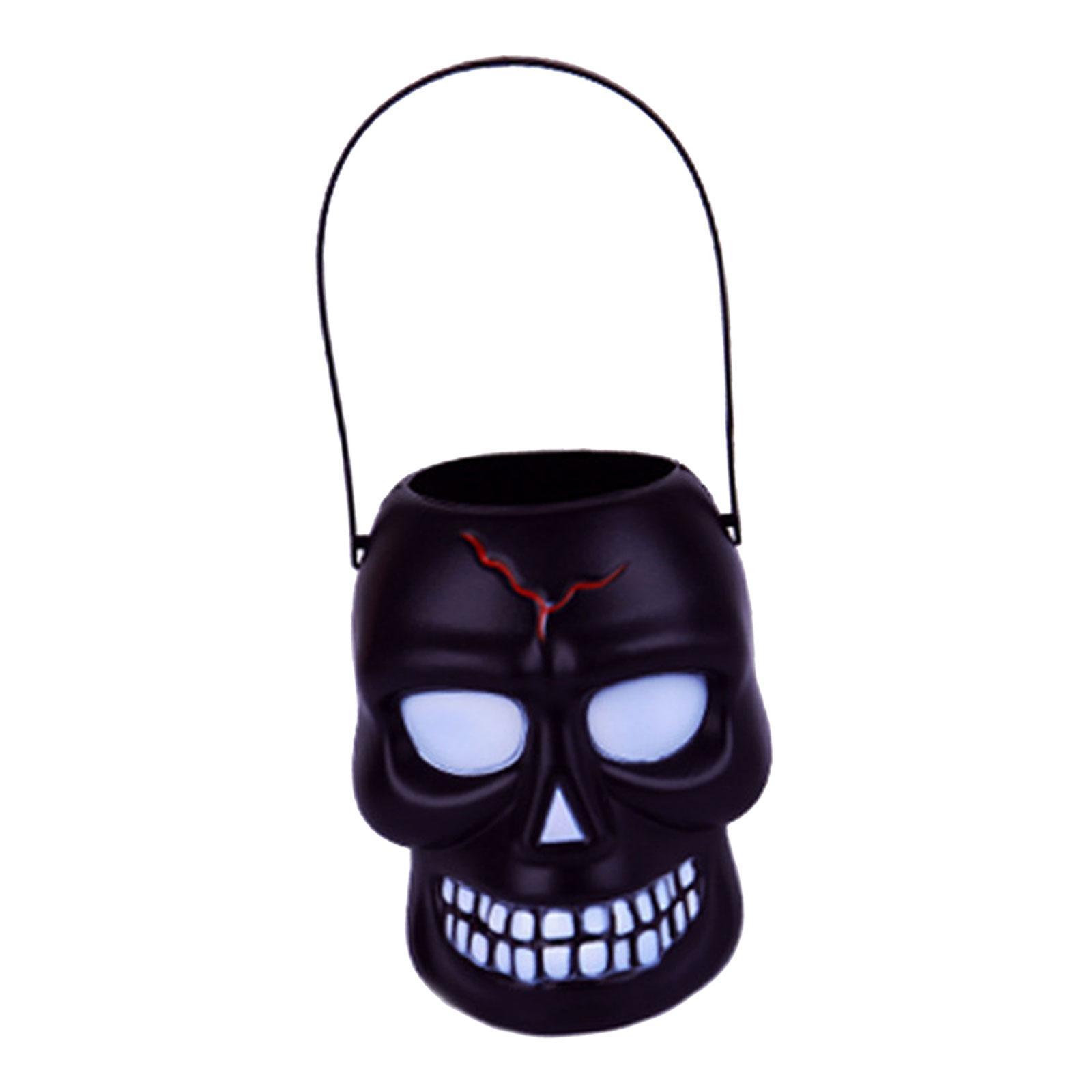 Halloween Candy Bucket, Candy Holder Kids Gift Box, Candy Barrel with Handle, Trick or Treat Bucket, Halloween Party Favors Decoration Supplies