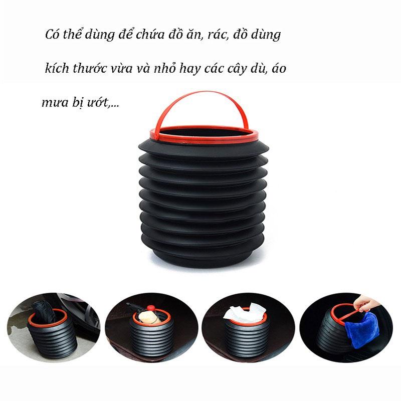 Thùng rác mini gấp gọn tiện ích cho xe ô tô và gia đình