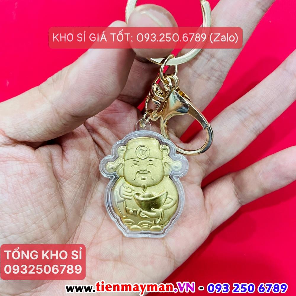 Móc Khóa Ông Thần Tài Vàng Khai Lộc May Mắn