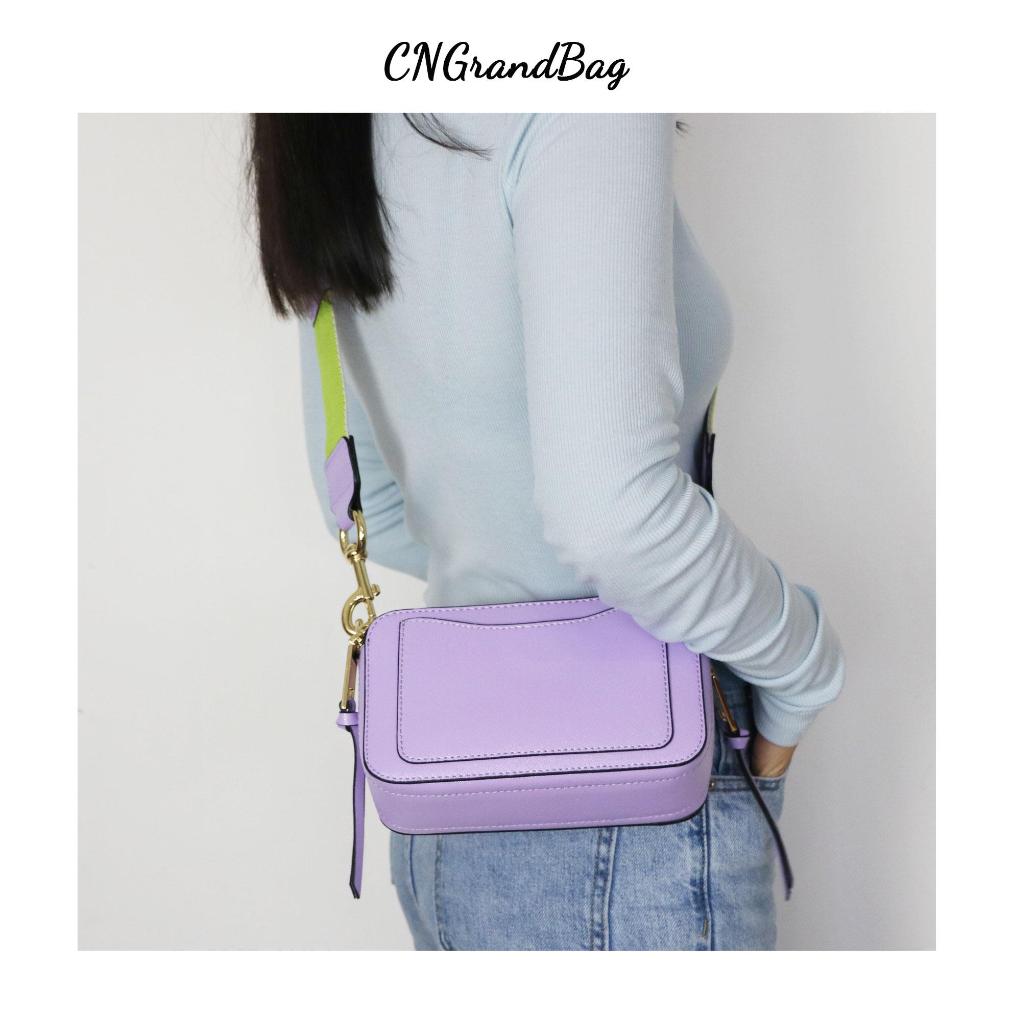 2021 Mới Tùy Chỉnh Thiết Kế Thời Trang Da Saffiano Camera Vai Nhiều Màu Sắc Cô Gái Đeo Túi Với Dây Đeo Rộng