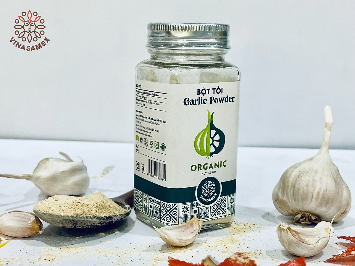 Bột tỏi hữu cơ Vinasamex 50g - Vinasamex Organic Garlic Powder 50g